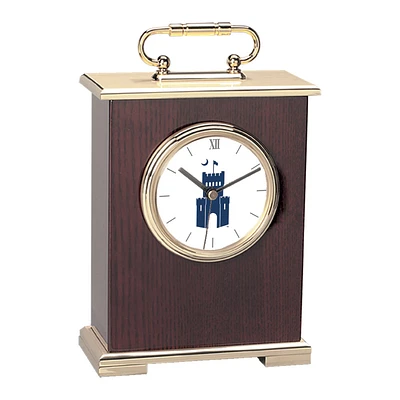 Citadel Bulldogs Gold Logo Carriage Clock