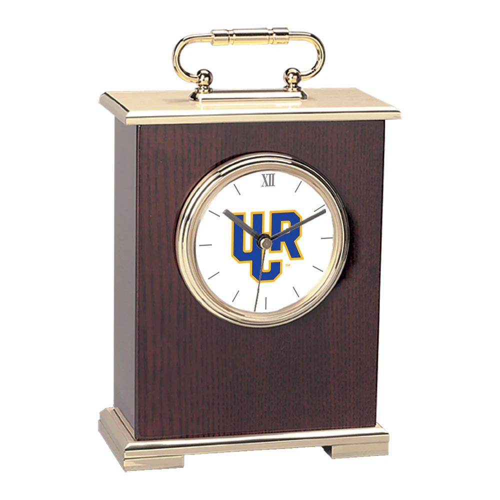 UC Riverside Highlanders Gold Logo Carriage Clock