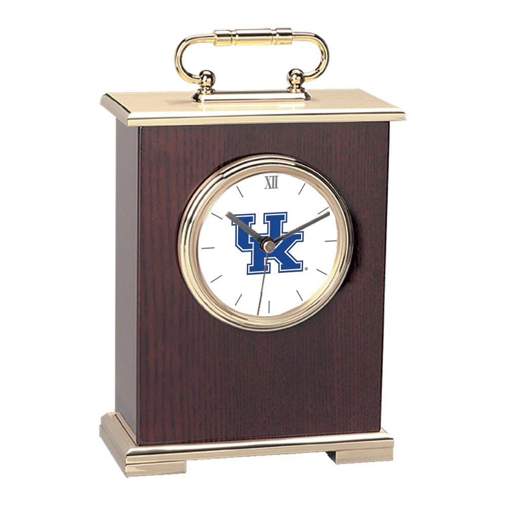 Kentucky Wildcats Gold Logo Carriage Clock