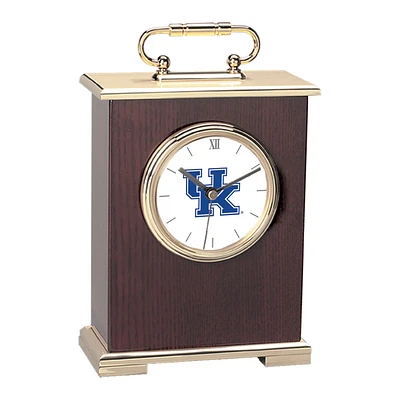 Kentucky Wildcats Gold Logo Carriage Clock