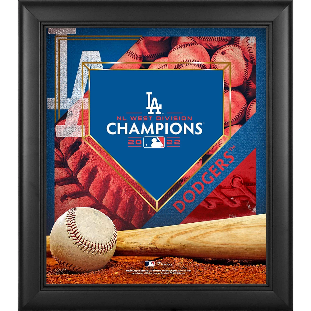Los Angeles Dodgers Framed 15" x 17" 2022 National League West Division Champions Collage