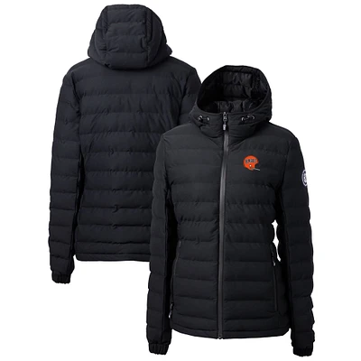 Women's Cutter & Buck Black Cincinnati Bengals Throwback Logo Mission Ridge Repreve Puffer Full-Zip Jacket
