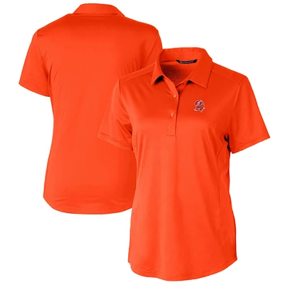 Women's Cutter & Buck Orange Tampa Bay Buccaneers Throwback Logo Prospect Textured Stretch Polo
