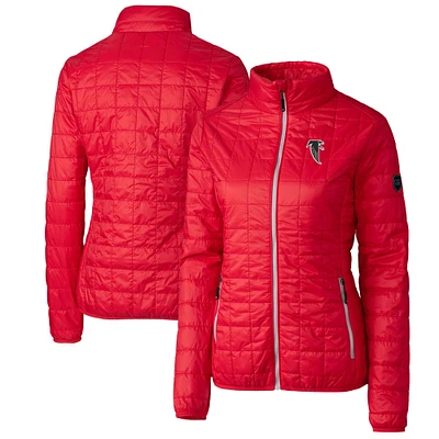 Women's Cutter & Buck Atlanta Falcons Throwback Logo Rainier PrimaLoft Eco Full-Zip Puffer Jacket