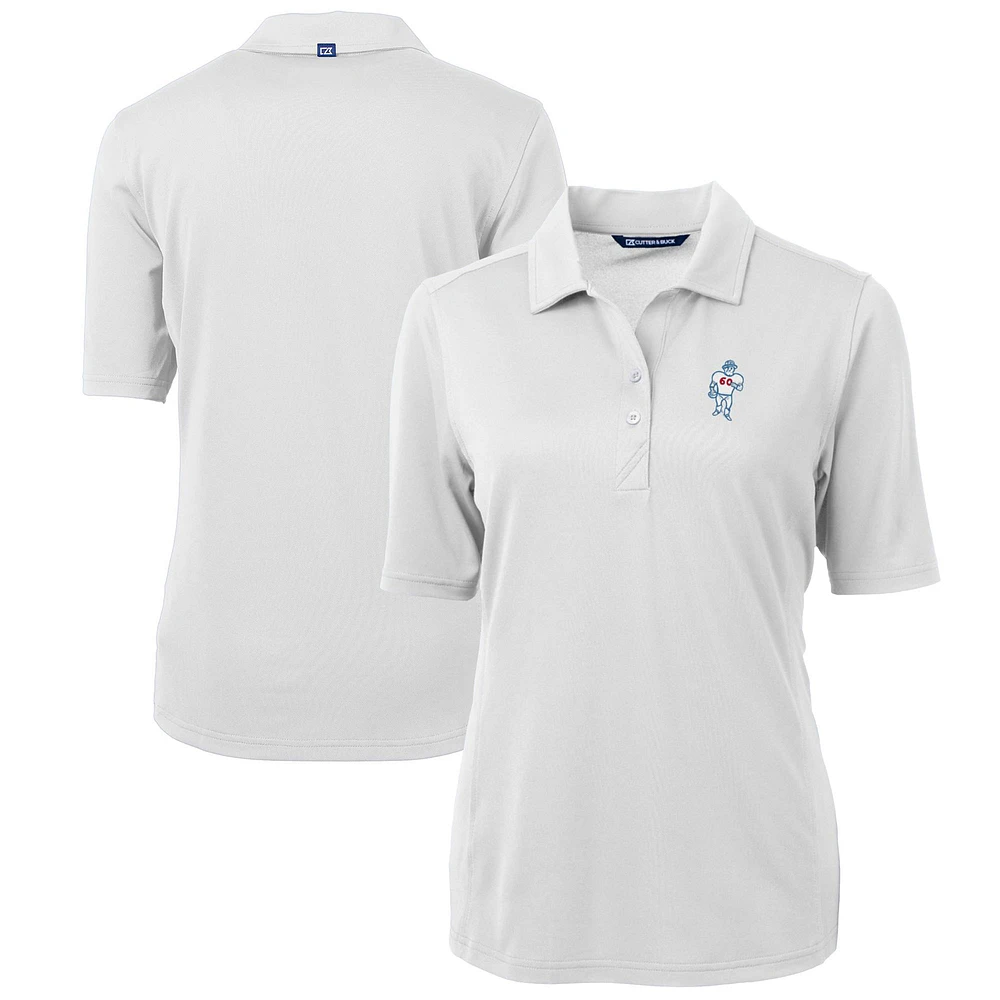Women's Cutter & Buck Houston Oilers Throwback Logo Virtue Eco Pique Recycled Polo