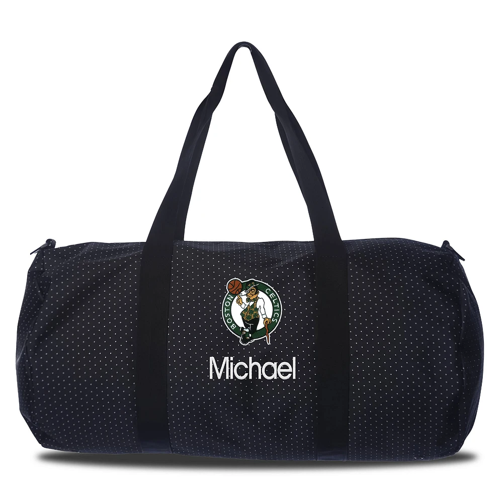 Boston Celtics Dot Print Personalized Duffel Bag
