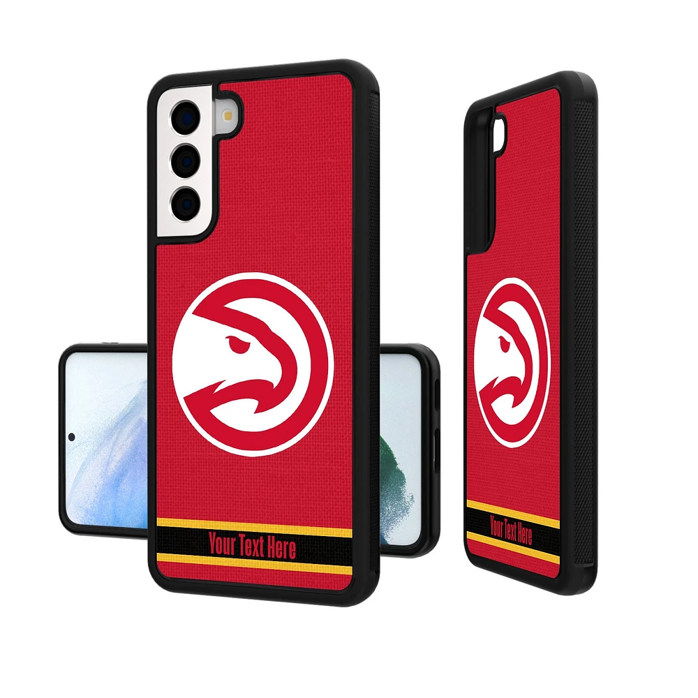 Atlanta Hawks Personalized Stripe Galaxy Bump Case