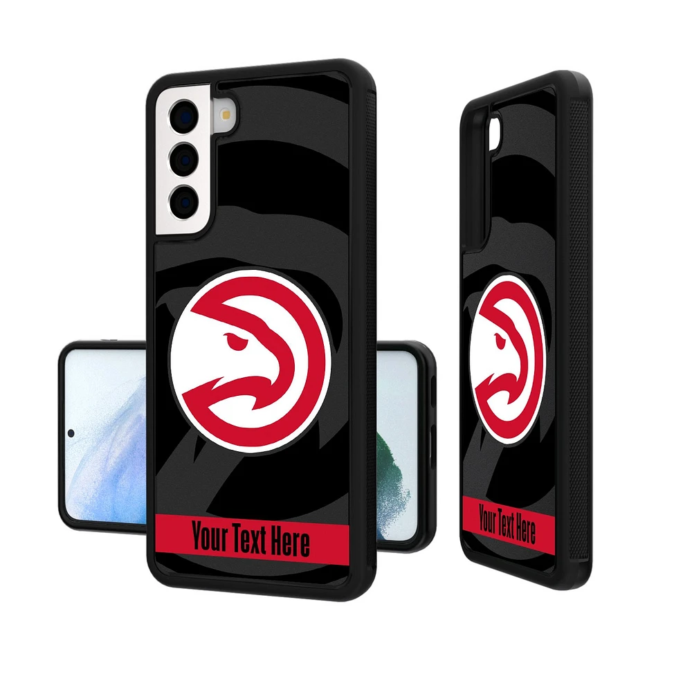 Atlanta Hawks Personalized Tilt Design Galaxy Bump Case