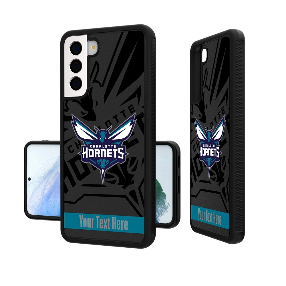 Charlotte Hornets Personalized Tilt Design Galaxy Bump Case