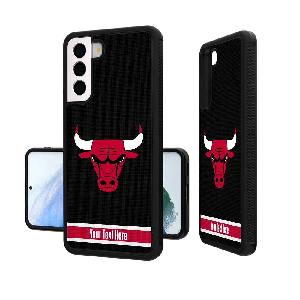 Chicago Bulls Personalized Stripe Galaxy Bump Case