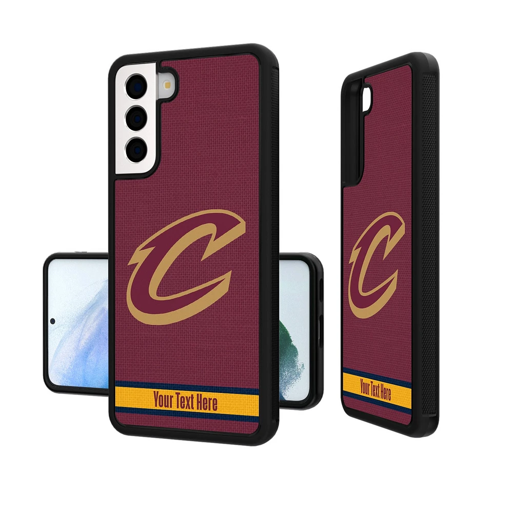 Cleveland Cavaliers Personalized Stripe Galaxy Bump Case