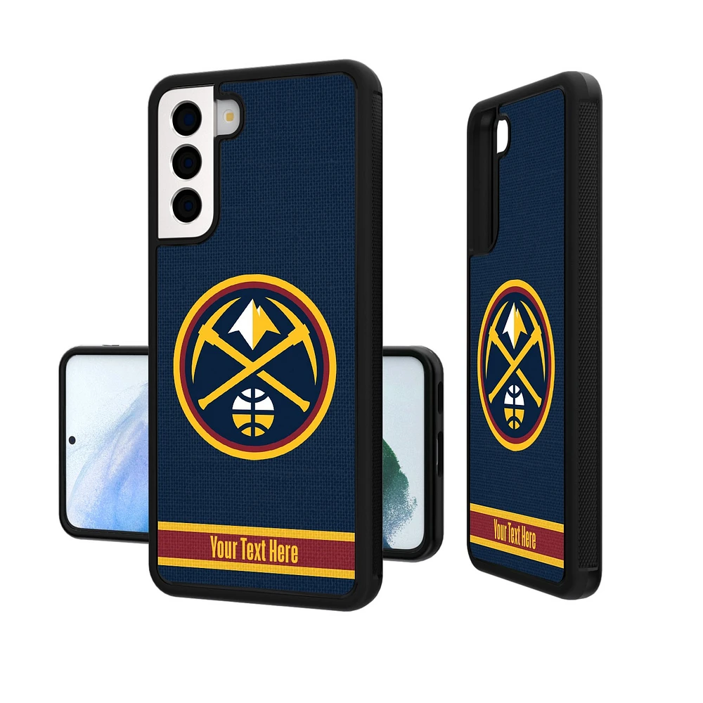 Denver Nuggets Personalized Stripe Galaxy Bump Case