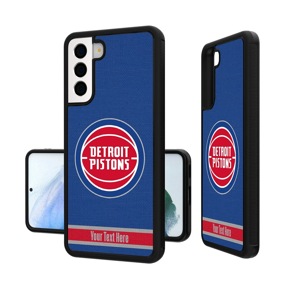 Detroit Pistons Personalized Stripe Galaxy Bump Case