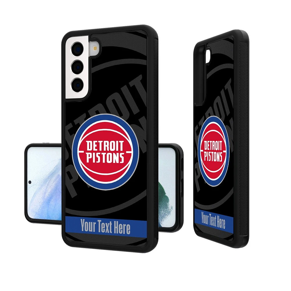 Detroit Pistons Personalized Tilt Design Galaxy Bump Case