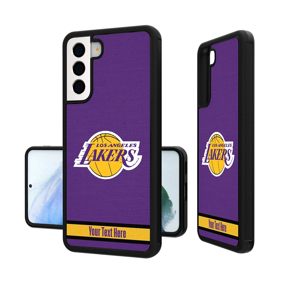 Los Angeles Lakers Personalized Stripe Galaxy Bump Case
