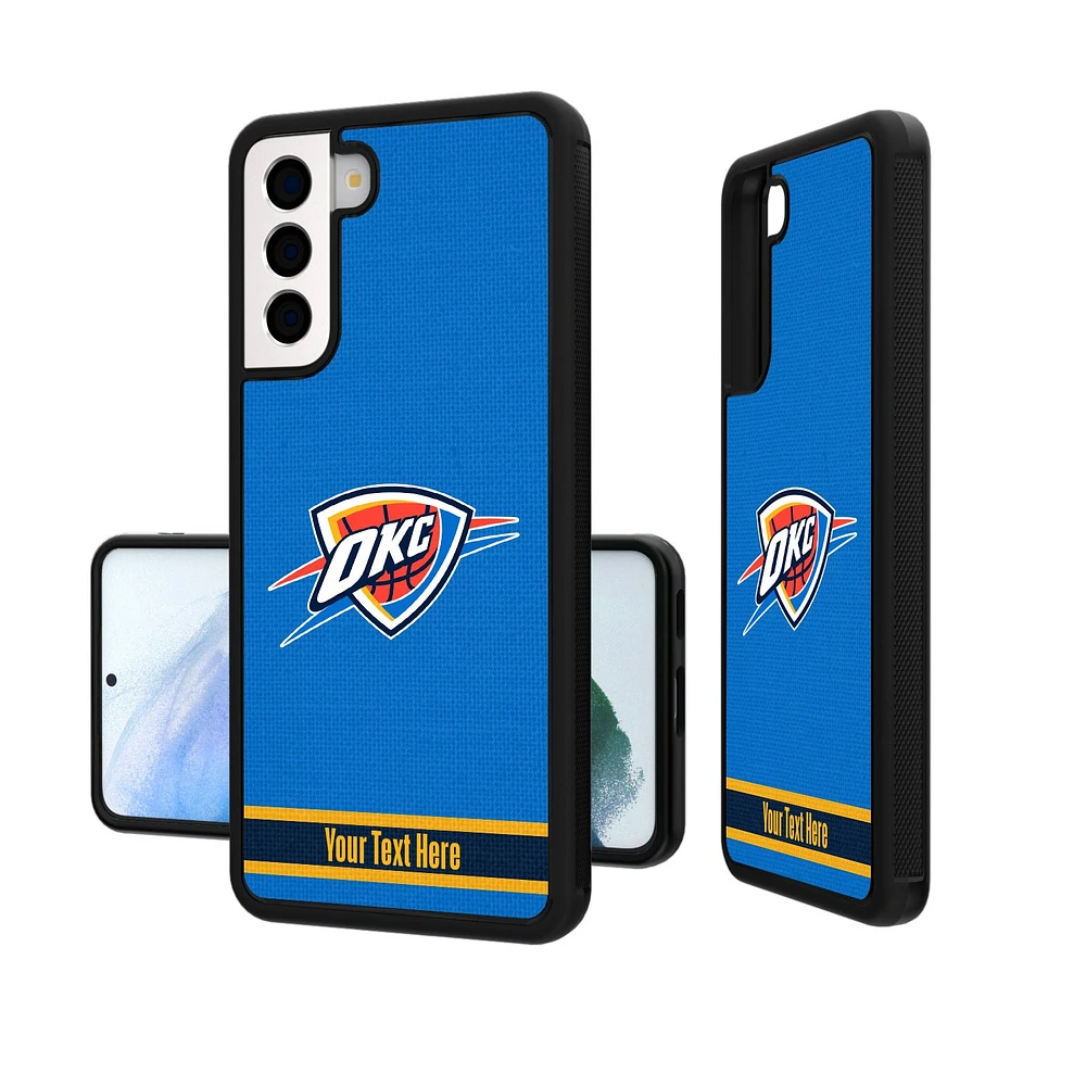 Oklahoma City Thunder Personalized Stripe Galaxy Bump Case