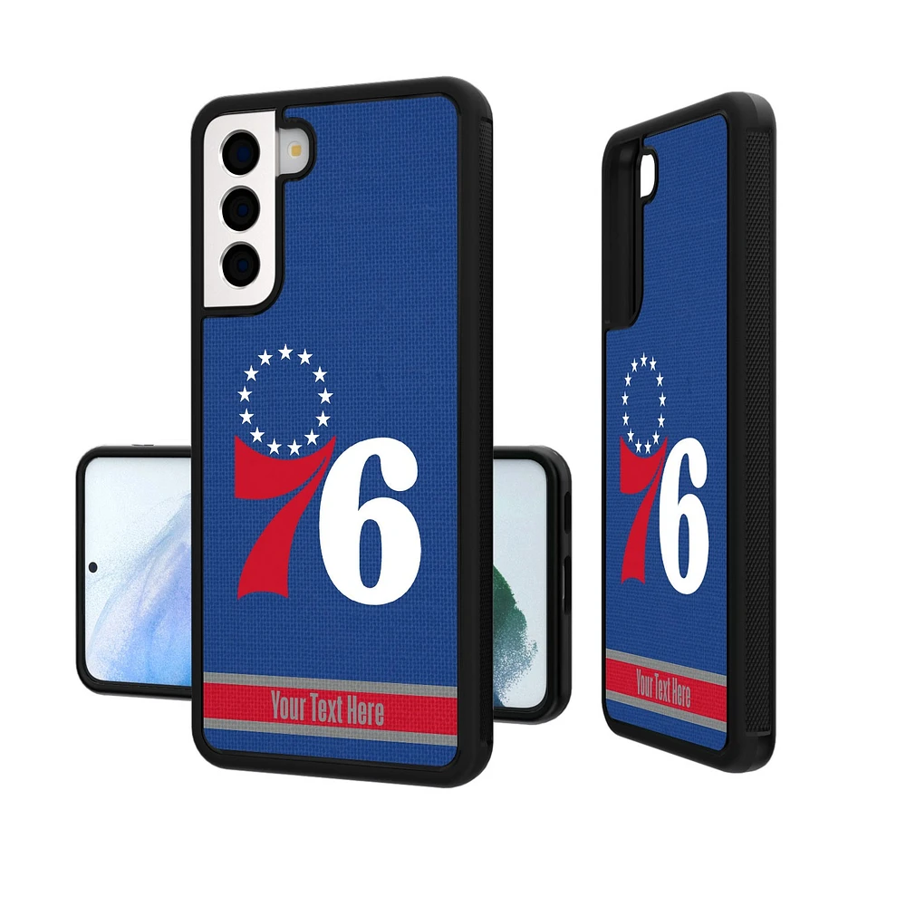 Philadelphia 76ers Personalized Stripe Galaxy Bump Case