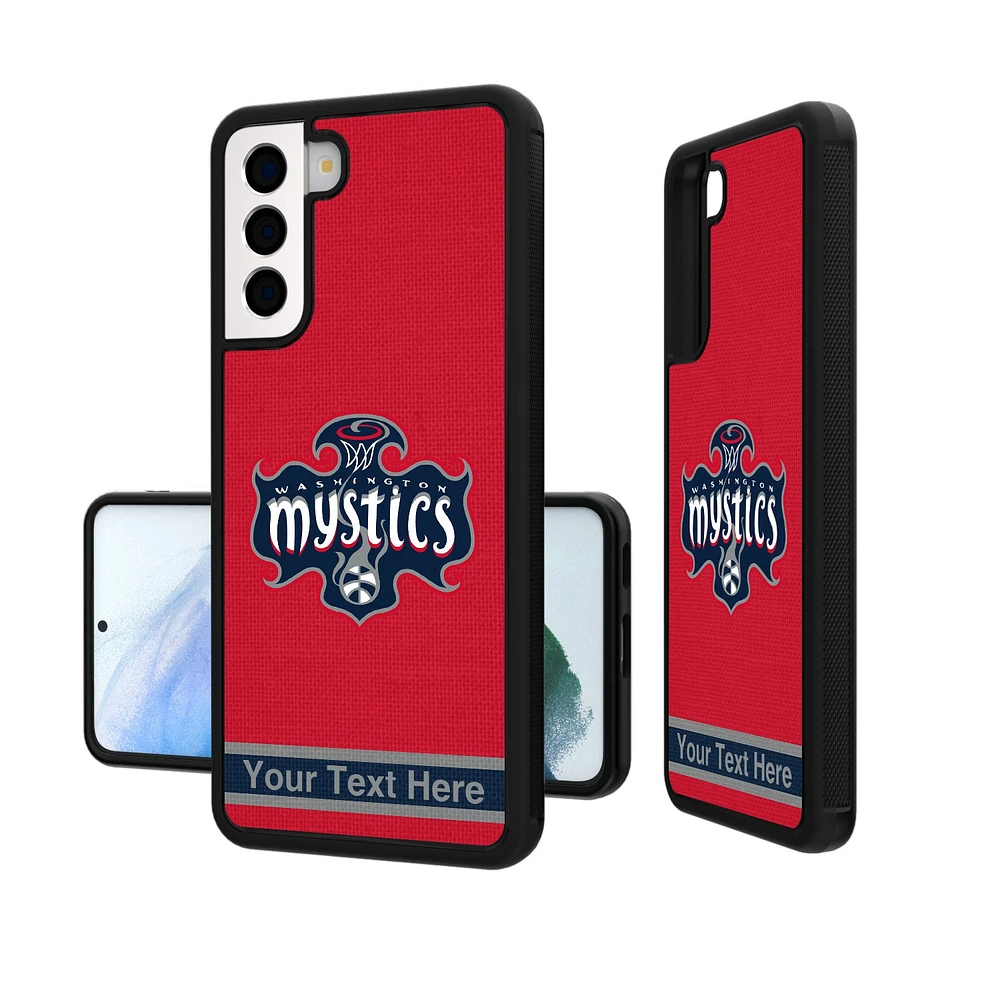 Washington Mystics Personalized Stripe Galaxy Bump Case