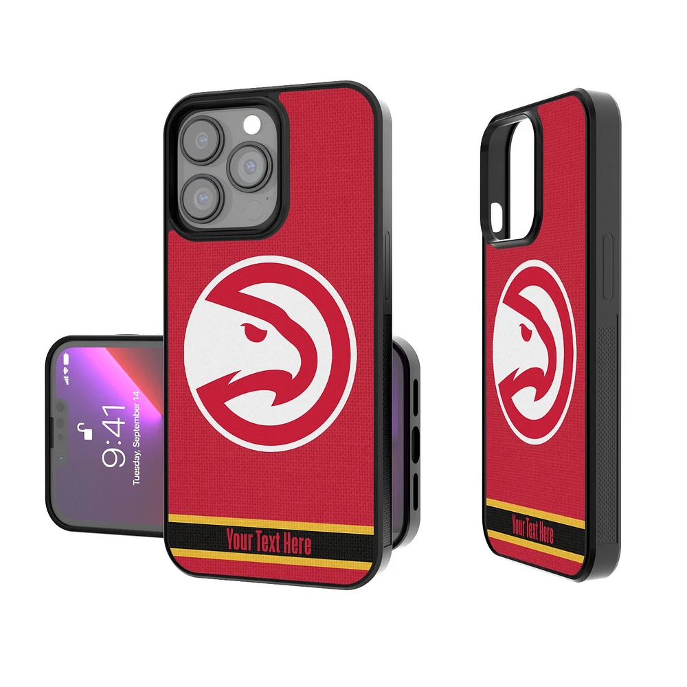Atlanta Hawks Personalized Stripe Design iPhone Bump Case