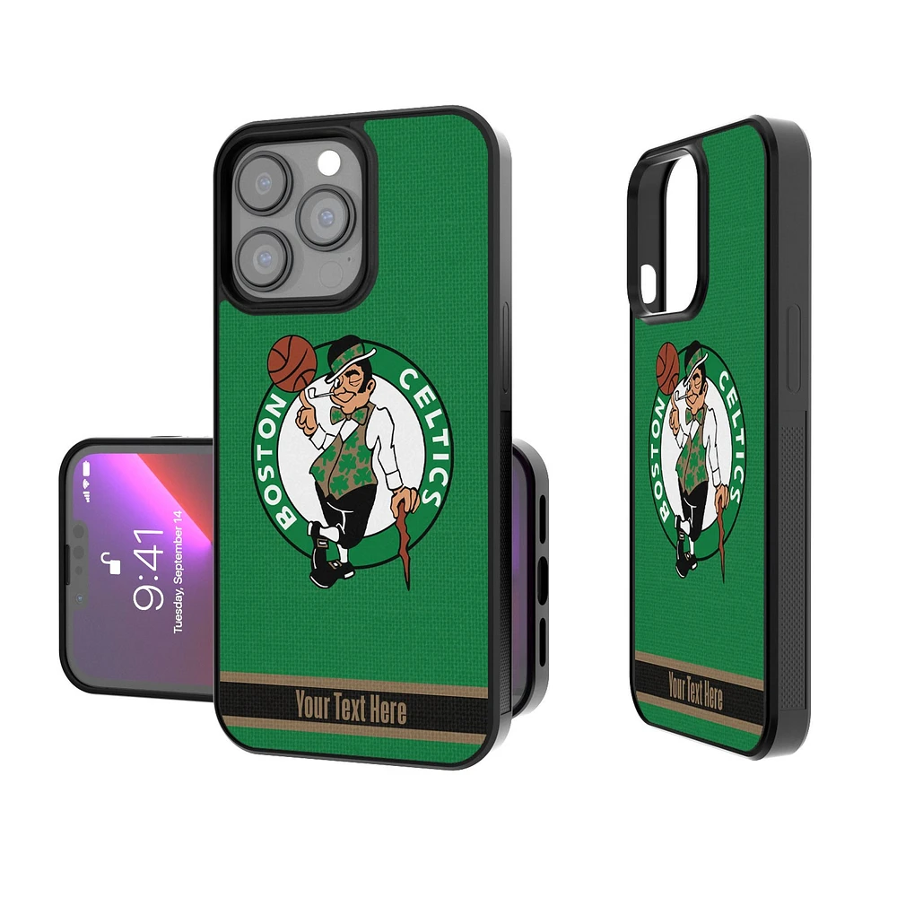 Boston Celtics Personalized Stripe Design iPhone Bump Case