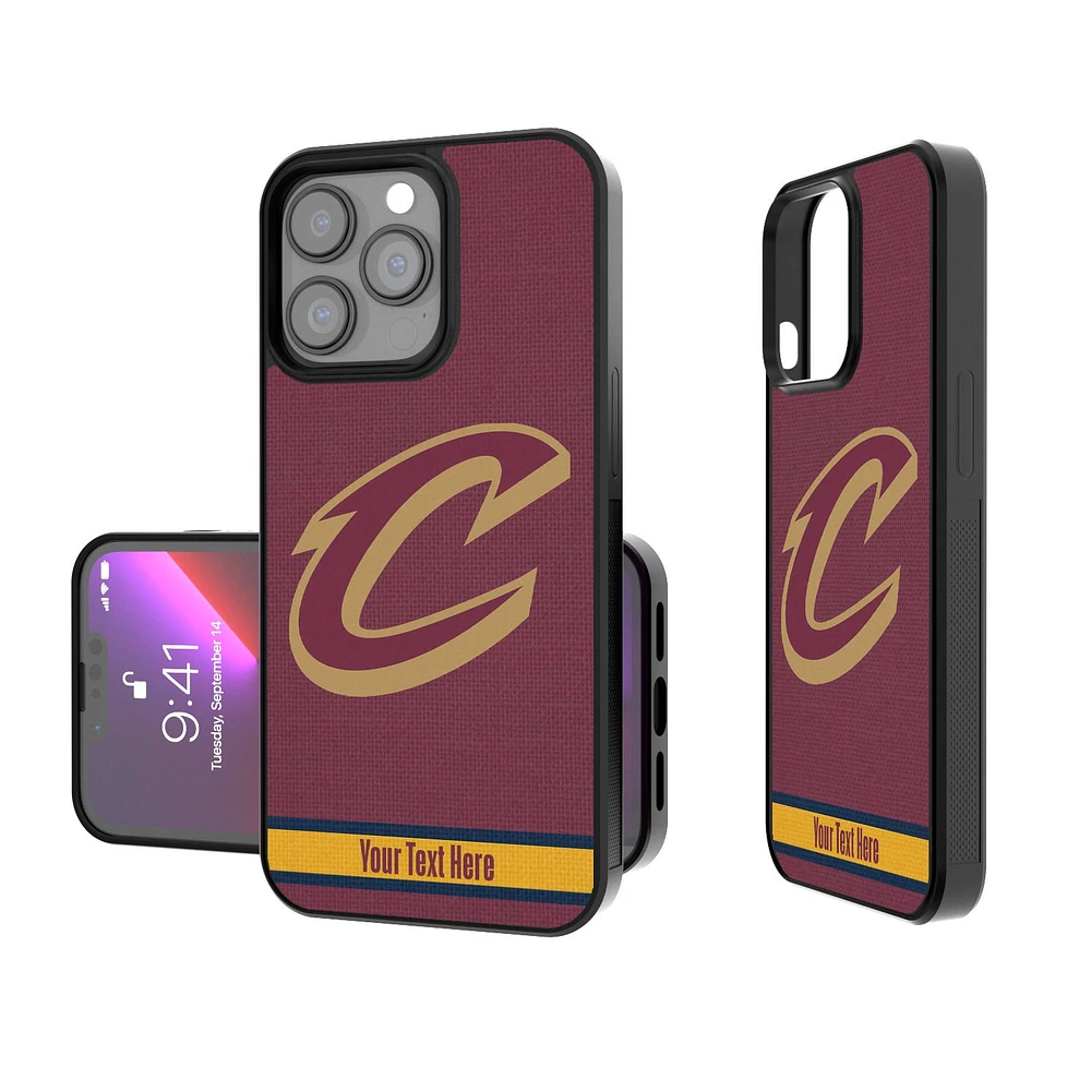 Cleveland Cavaliers Personalized Stripe Design iPhone Bump Case