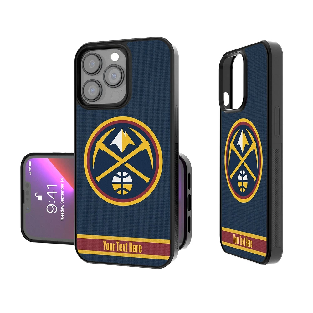 Denver Nuggets Personalized Stripe Design iPhone Bump Case
