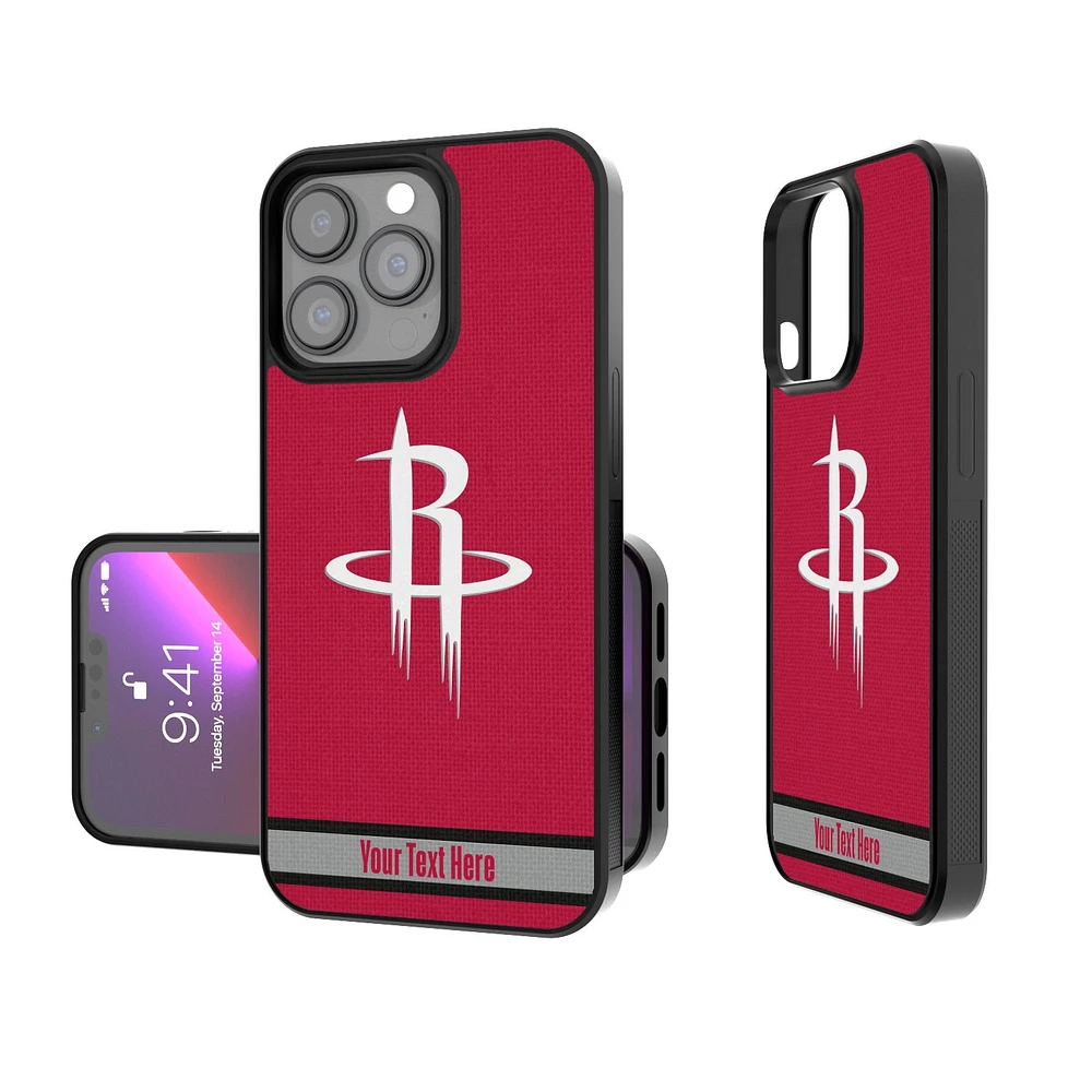 Houston Rockets Personalized Stripe Design iPhone Bump Case