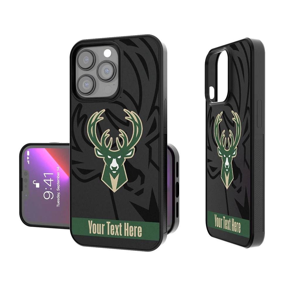 Milwaukee Bucks Personalized Tilt Design iPhone Bump Case
