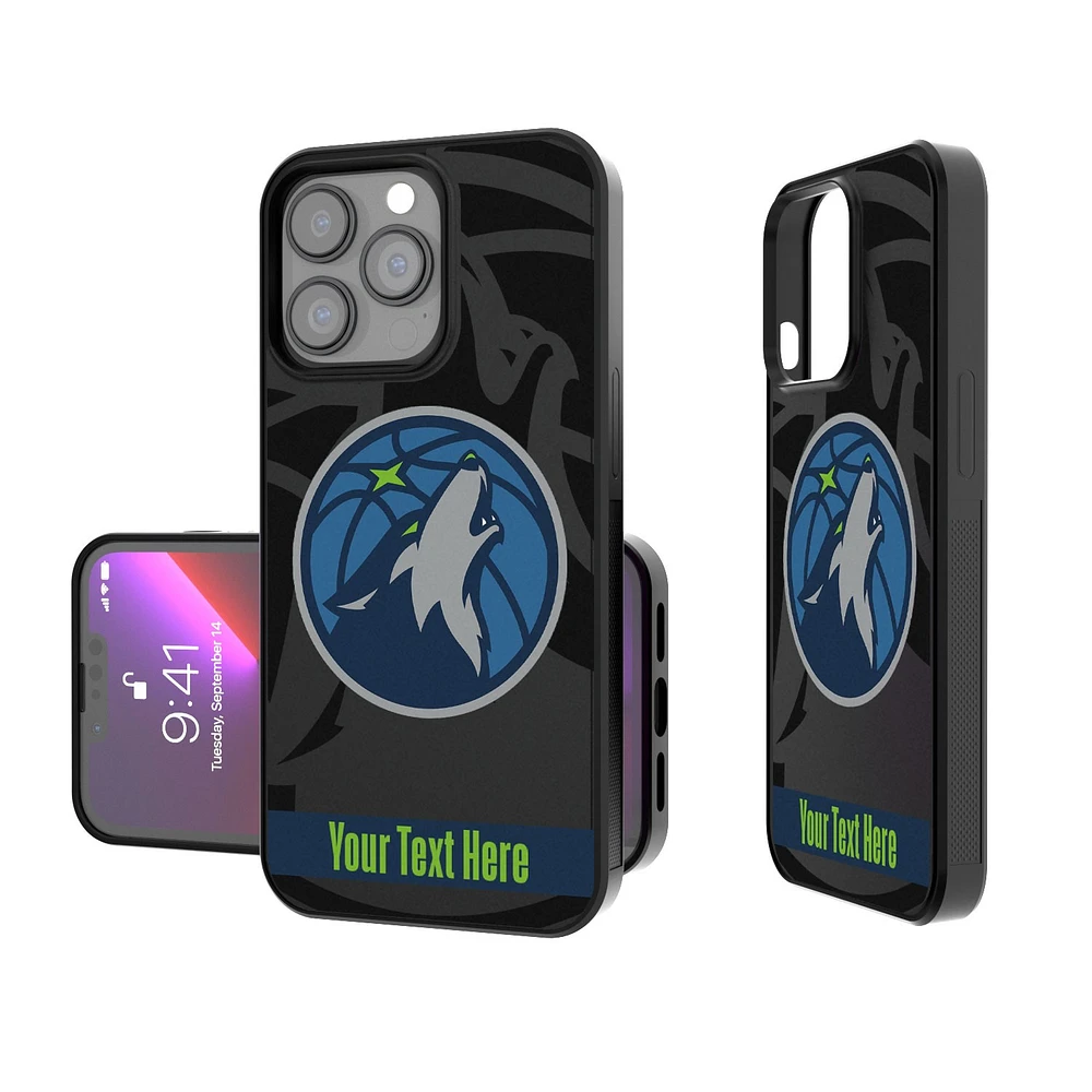 Minnesota Timberwolves Personalized Tilt Design iPhone Bump Case