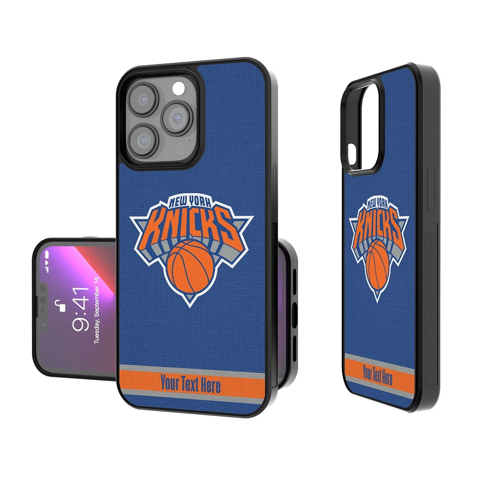 New York Knicks Personalized Stripe Design iPhone Bump Case