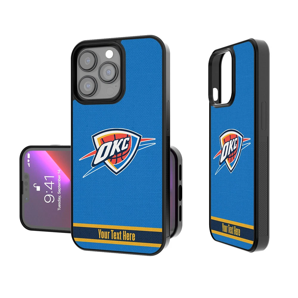 Oklahoma City Thunder Personalized Stripe Design iPhone Bump Case