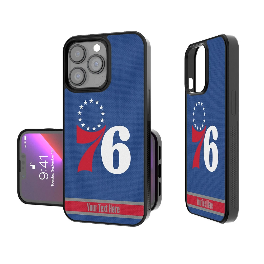 Philadelphia 76ers Personalized Stripe Design iPhone Bump Case