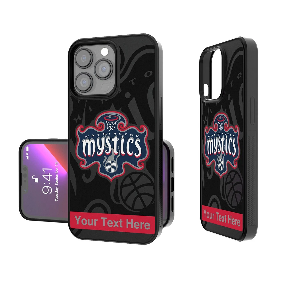 Washington Mystics Personalized Tilt Design iPhone Bump Case