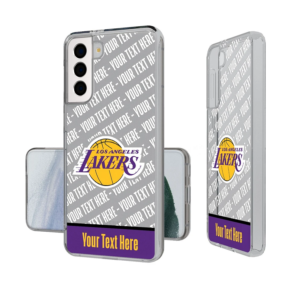 Los Angeles Lakers Personalized Tilt Design Galaxy Clear Case