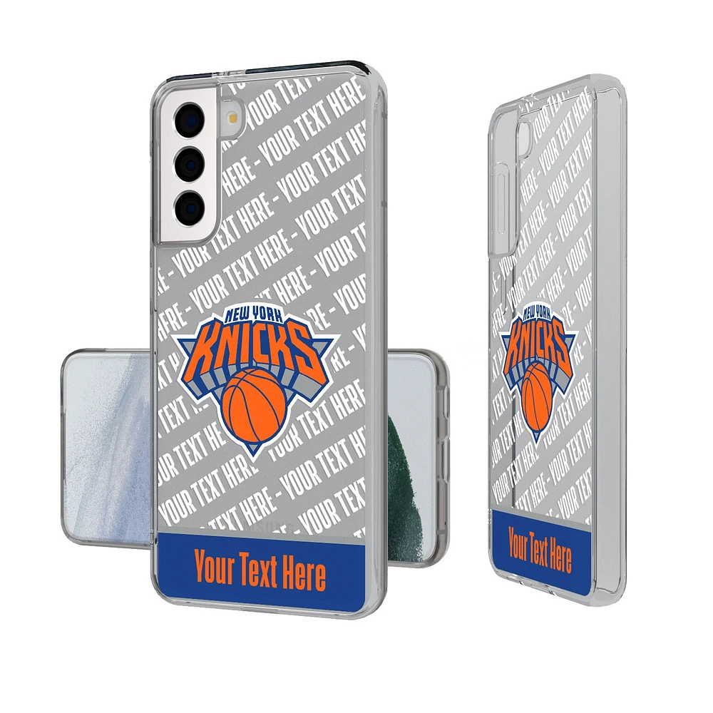New York Knicks Personalized Tilt Design Galaxy Clear Case