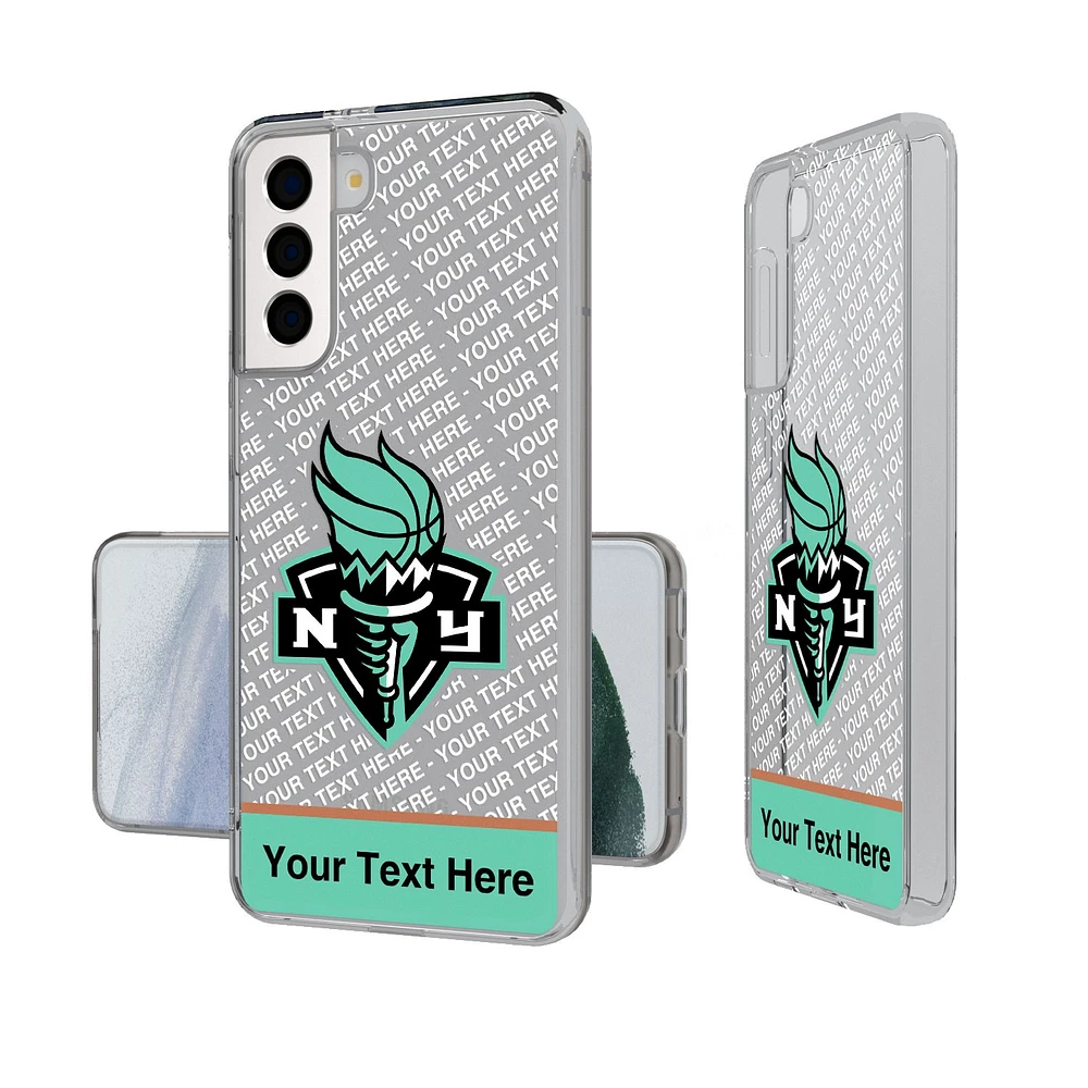 New York Liberty Personalized Tilt Design Galaxy Clear Case