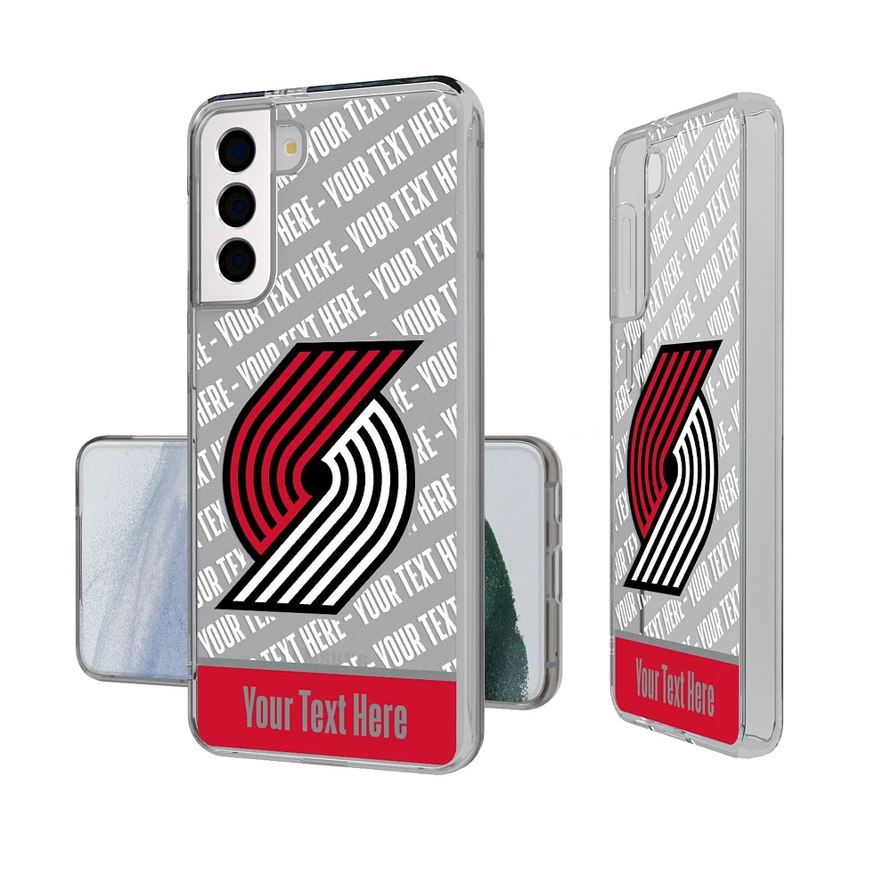 Portland Trail Blazers Personalized Tilt Design Galaxy Clear Case