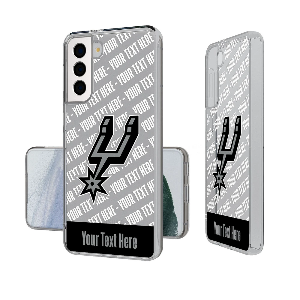 San Antonio Spurs Personalized Tilt Design Galaxy Clear Case
