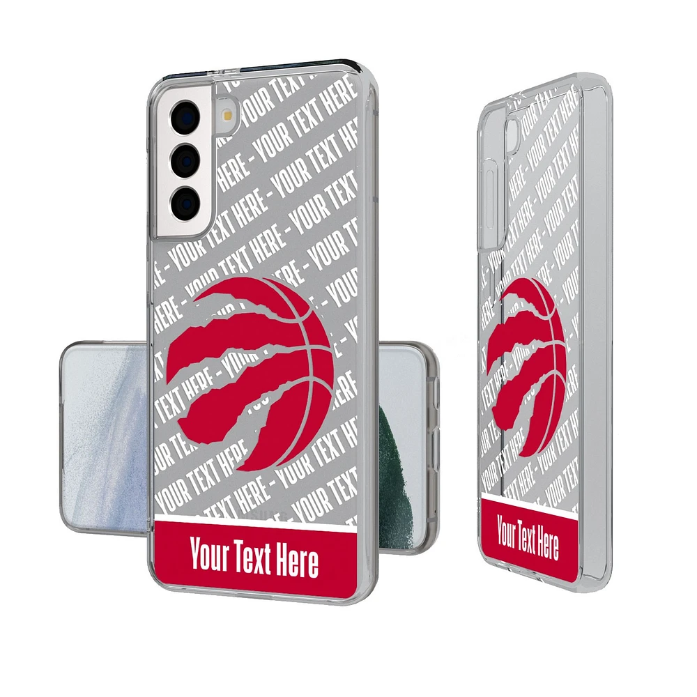 Toronto Raptors Personalized Tilt Design Galaxy Clear Case