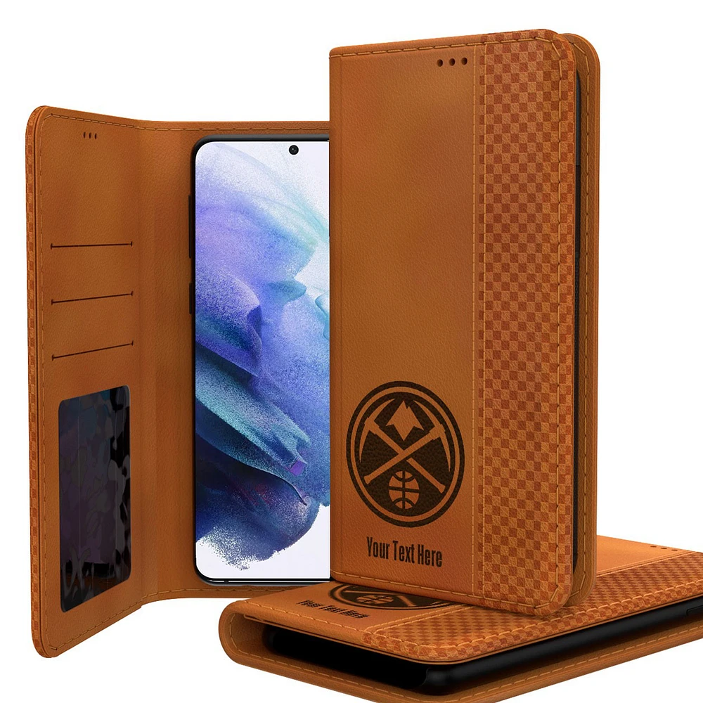 Denver Nuggets Personalized Burn Design Galaxy Folio Case