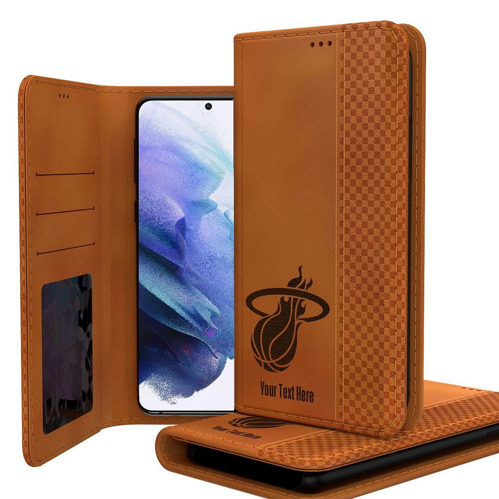 Miami Heat Personalized Burn Design Galaxy Folio Case