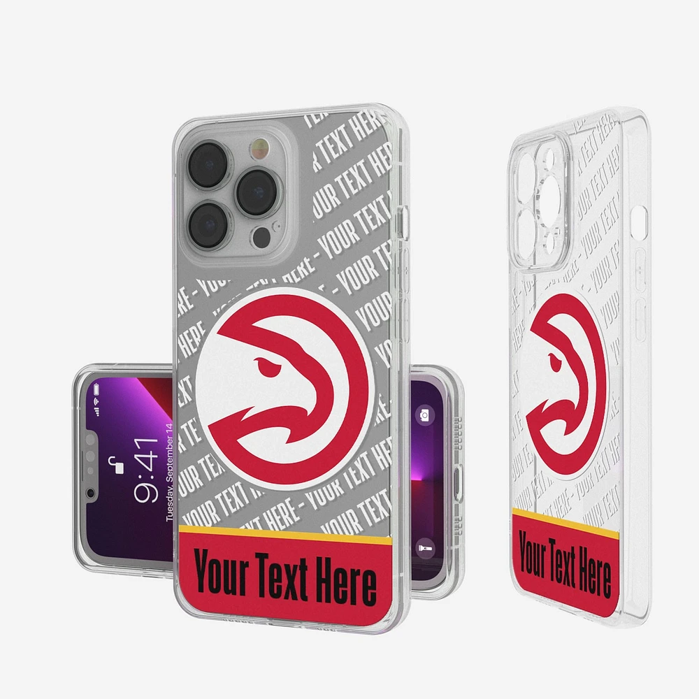 Atlanta Hawks Personalized Tilt Design iPhone Clear Case