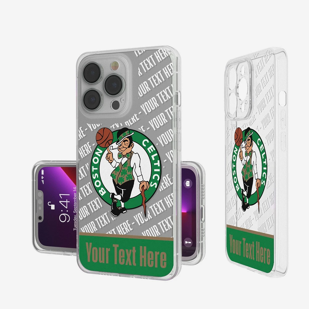 Boston Celtics Personalized Tilt Design iPhone Clear Case