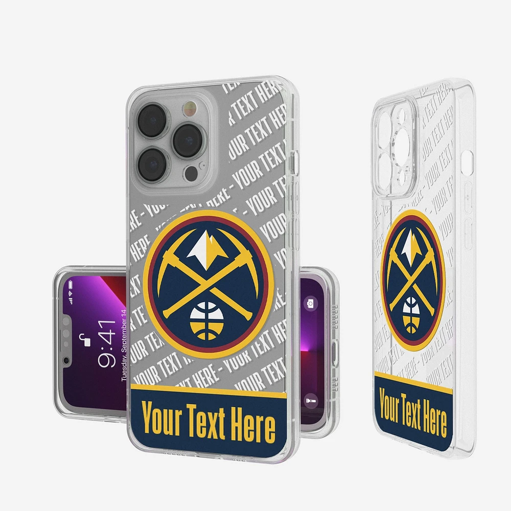 Denver Nuggets Personalized Tilt Design iPhone Clear Case