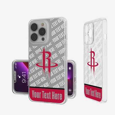 Houston Rockets Personalized Tilt Design iPhone Clear Case
