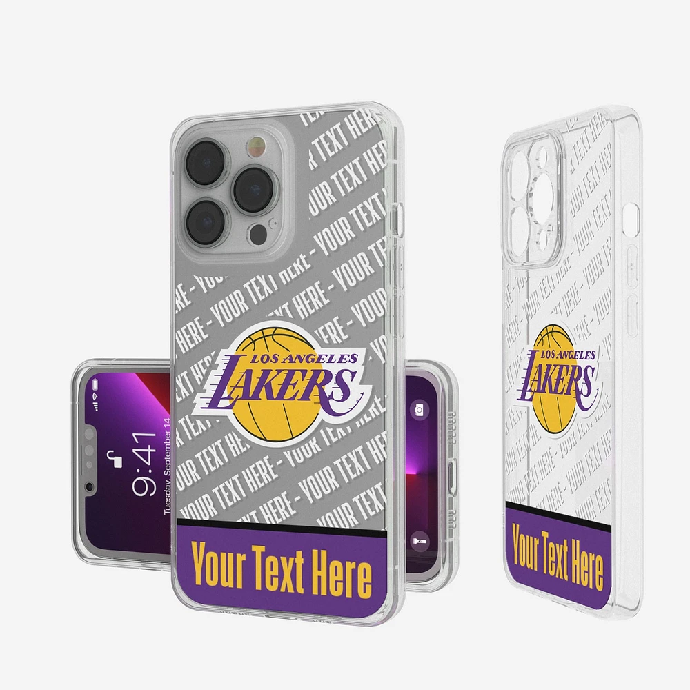 Los Angeles Lakers Personalized Tilt Design iPhone Clear Case