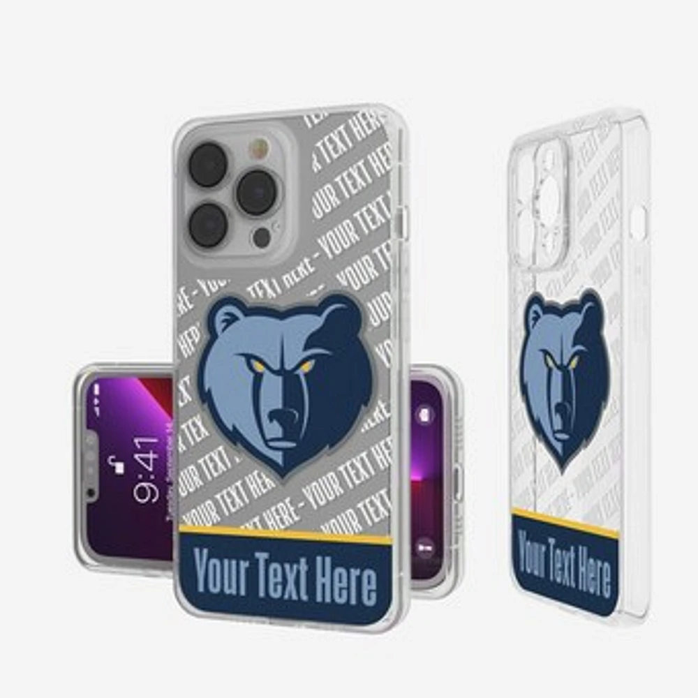 Memphis Grizzlies Personalized Tilt Design iPhone Clear Case