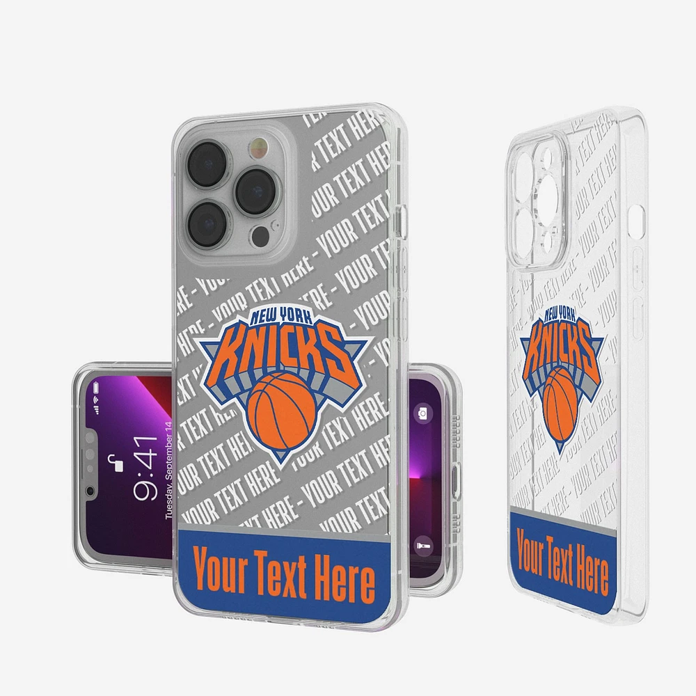 New York Knicks Personalized Tilt Design iPhone Clear Case