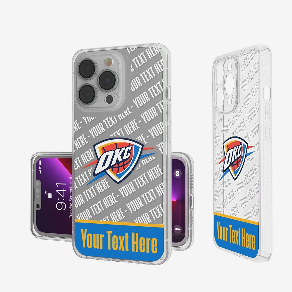 Oklahoma City Thunder Personalized Tilt Design iPhone Clear Case