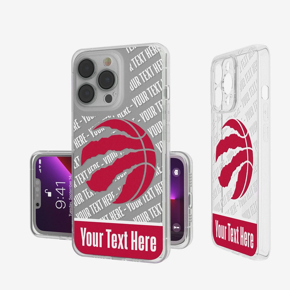 Toronto Raptors Personalized Tilt Design iPhone Clear Case